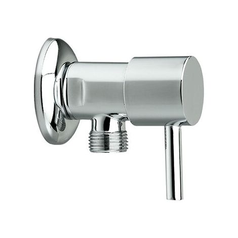 Robinet d'arrêt pour WC céramique 1/2" – Raccord G 1/2" – Laiton chromé 15 microns – Garantie 5 ans – (1/2)