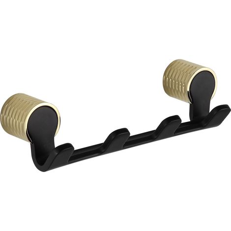 Mexen Base gancho cuádruple para toalla, negro/dorado - 70882354-57 (1/2)