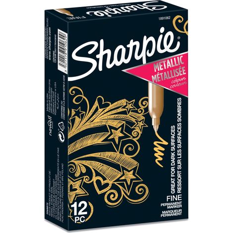 Sharpie Fine Tip Metallico marcatore permanente Gold (1/5)