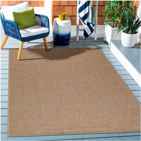 Tapis géométrique plat aspect naturel Tosca Beige 140x200 (1/5)
