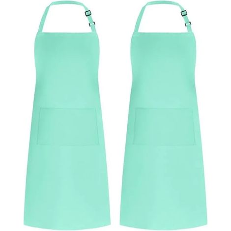 Lot de 2 tabliers réglables résistants aux gouttes eau avec 2 poches pour barbecue, dessin, femme et LUMIèRE VER TABLIER DE CUISINE (1/5)