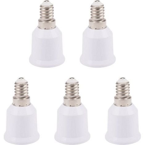 5X E14 à E26 E27 Adaptateur Douille de Lampe de Lustre E14 à Douille Moyenne E26 E27 Convertisseur Convertisseur D'Adaptateur de Base D'Ampoule (1/4)
