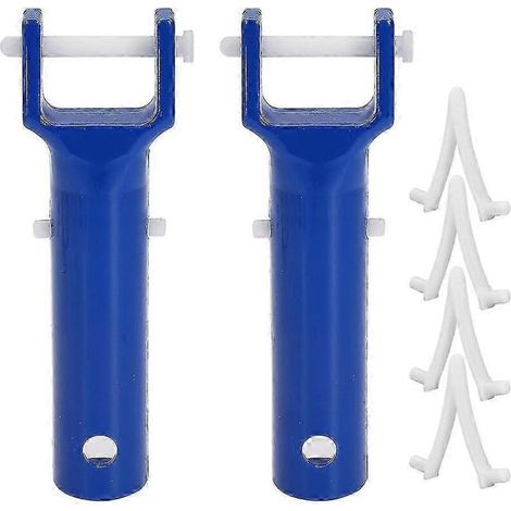 Ensemble de poignées pour aspirateur de piscine avec 4 pinces papillon en V + broches compatibles avec les aspirateurs de piscine/spa, fabriqué en matériau durable. (1/5)