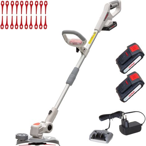 Coupe-Bordure sur Batterie IAT 20-1M, 2X Batteries, Chargeur et Lames Nylon 20 pcs INCL. (1/5)