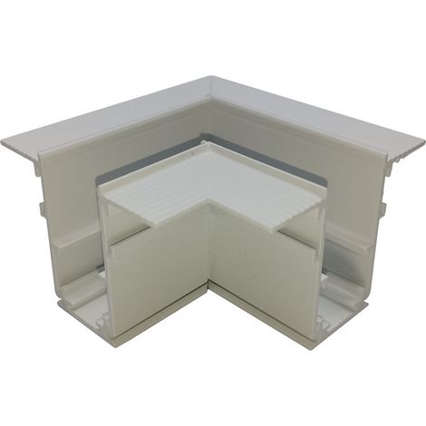 Connecteur d'angle horizontal blanc encastré pour rails magnétiques SMART TRACK 48VDC (1/5)