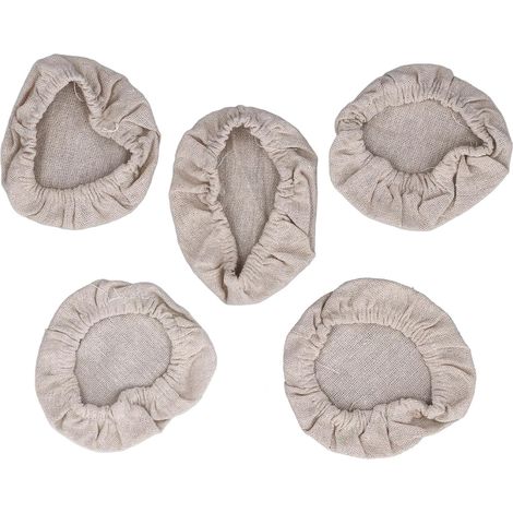 5 pièces couvercles de pot de démarrage au levain, couvercles de pot en tissu respirant à bande élastique réutilisable pour bouche de pot de 3 à 4 pouces (1/5)