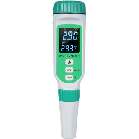 SMART SENSOR Digital Salinity Meter with Color Screen Display 0.00ppt-9.99ppt 10.0ppt-50ppt Seawater Pool Aquarium Fish Multifunction Salinity Gauge Electronic Waterproof Refractometer with ATC and Re
