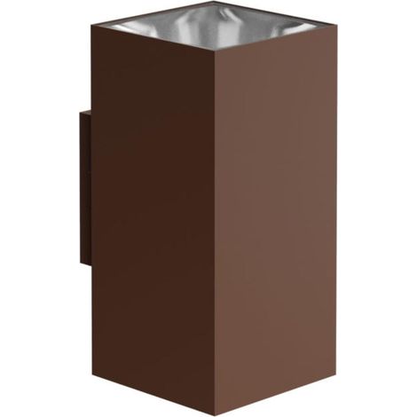 Sunset Sq 16 - Spot Mural Carré Led 16W Ip65 Avec Interrupteur, Température De Couleur 2700K/3200K/4000K, Finition Corten - Beneito & Faure (1/4)
