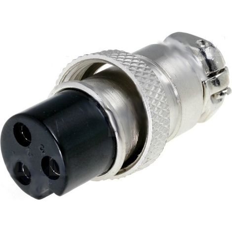 Conector Microfono Hembra 3Pin Aereo Rosca  MIC323