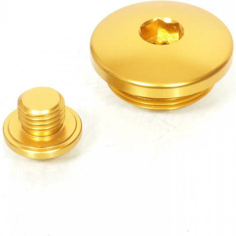 Set Ölstandsschraube M30 M12 gold 3AS Racing für Motorrad (1/3)