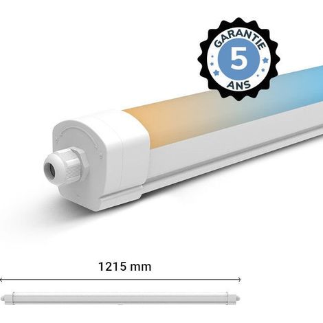 Étanche LED Intégrées CCT 35W 1215 x 66 x 63 mm Traversant - Garantie 5 ans Miidex Lighting® (1/5)