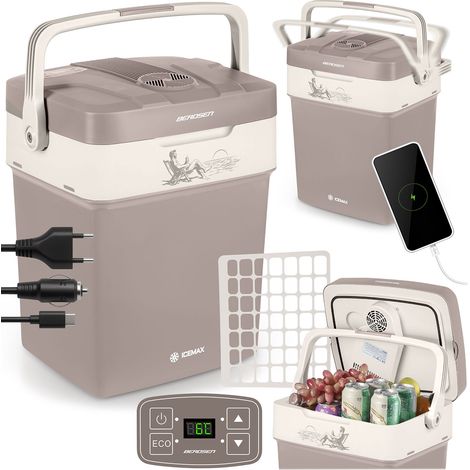 Réfrigérateur Berdsen Icemax 29 litres, mode ECO - gris foncé (1/5)