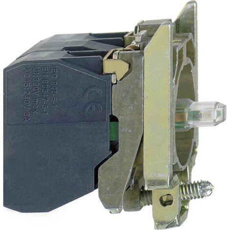 Schneider Electric ZB4BW0B11 Hilfsschalter, LED-Element mit Befestigungsadapter, mit Lampenfassung 1