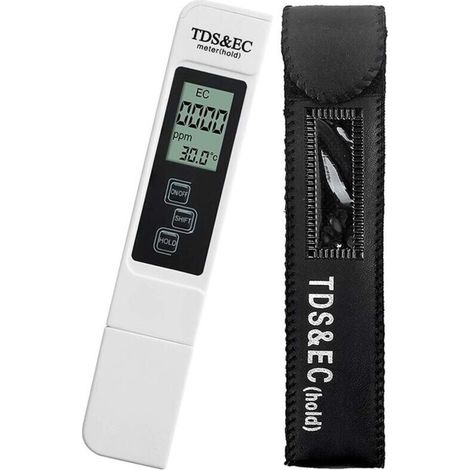 Bardusch-Testeur Multifonctionnel Digital 3 en 1 Mesure TDS EC et Temperature avec Grand Ecran LCD Numérique Moniteur de la Qualité d'eau Potable,Culture Hydroponique et Plus(ne peut pas tester le ph) (1/5)