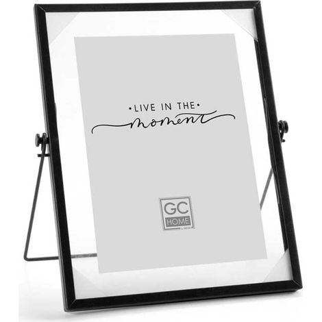 PORTAFOTO VERTICALE DA TAVOLO IN METALLO 10X15 CM IN COLORE NERO
