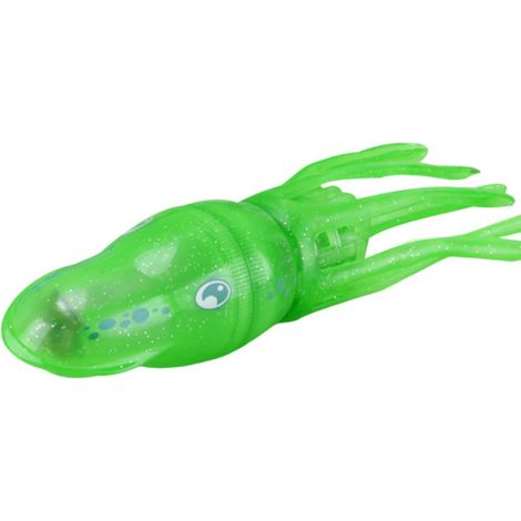 Calamar plongeur électrique, jouet de bain et de piscine, jouet aquatique automatique pour enfants, jouet sensoriel vert pailleté pour le bain et l'apprentissage de la natation, cadeau idéal pour les (1/5)