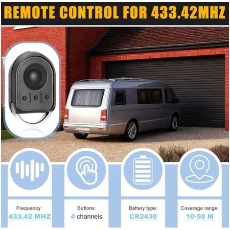 Remplacement Télécommande S0mfy RTS de 433,42 MHz, Compatible avec Motorisation Portail et Porte de Garage, Télécommande S0mfy 4 Canaux pour KEYGO RTS, 1841064 (1/5)