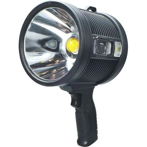 Lampe torche LED 200 000 lm, projecteur ultra-puissant, rechargeable et portable (1/5)