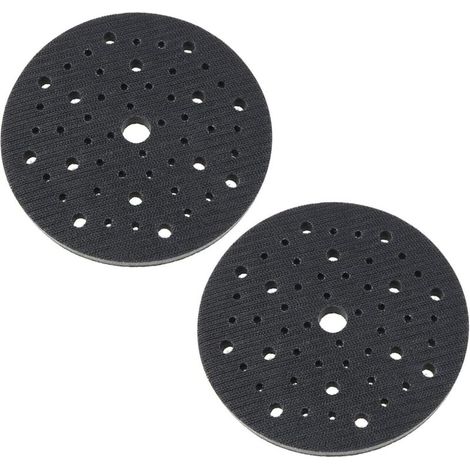 2pcs Éponge Douce Tampon d'interface 150mm Tampon de Ponçage 53 Trous pour Ponceuse Coussin Tampon Résistant aux Chocs Dédiés Remplacement Crochet et Boucle Disques de Ponçage-JUSCH (1/5)