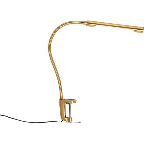 Klemm-Schreibtischleuchte Messing inkl. LED mit Touchdimmer - Lionard