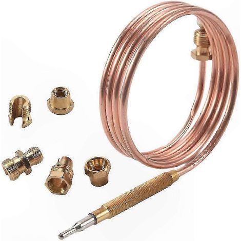 Adaptateur universel pour thermocouple de remplacement pour cuisinière à gaz avec 5 écrous pour brûleur. (1/5)