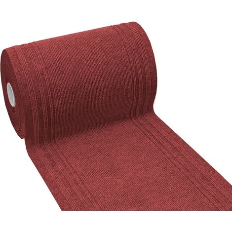Tappeto Passatoia Antiscivolo Cucina Interno Esterno Corridoio Scala Assorbente Bordeaux - 67x260 cm