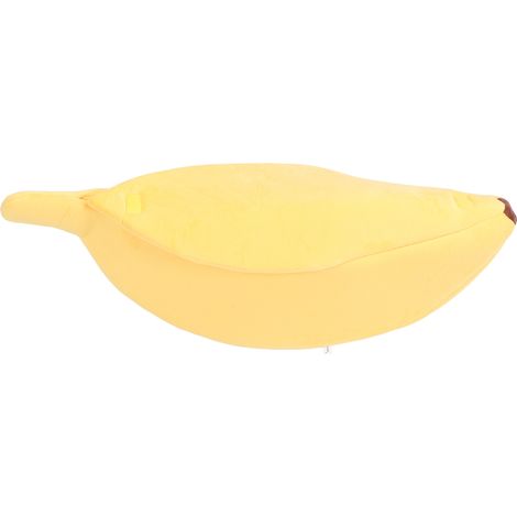 Decdeal Lit pour chat en forme de banane, grotte douce et confortable, animal de compagnie chaud pour chiens, chatons, chiot L (1/5)