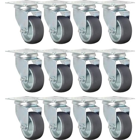 Heavy Duty Polypropylene Swivel Castors Furniture Casters Heavy Load 50kg Per Wheel 50mm (1/5)