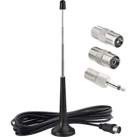 Teleskop-FM-Antennen für UKW- und DAB-Radio, UKW-Zimmerantennen mit 3 Adaptern für digitales UKW-Heimradio (1/5)