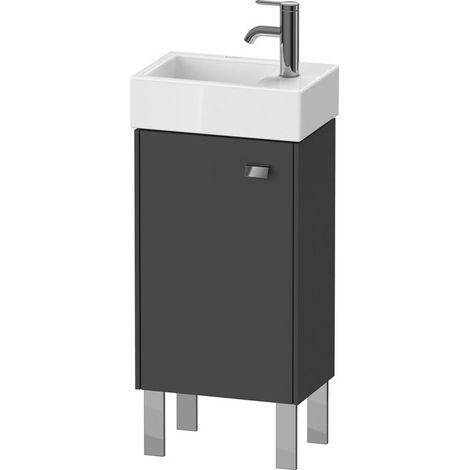 Meuble sous-vasque BRIOSO 570x364x239mm poignée chromé ouverture gauche graphite mat