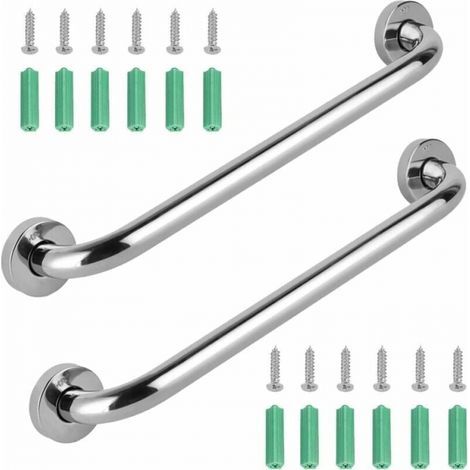 Set di 2 maniglioni di sicurezza in acciaio inox per doccia, per bagno, vasca, doccia, 30 cm (1/5)