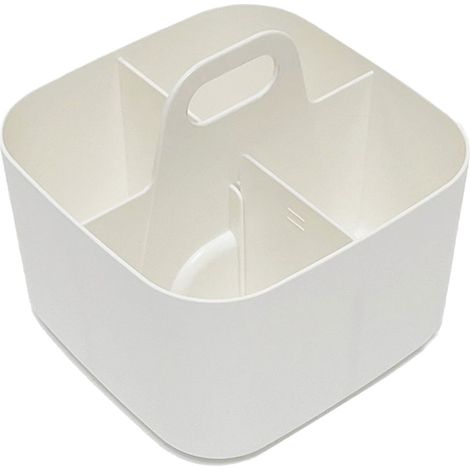 Boîte De Rangement Pour Pinceaux À Maquillage - Boîte Organisatrice Pour Stylos Et Crayons - Blanc - 16,5 x 16,5 x 11 cm - 1 Pièce (1/5)
