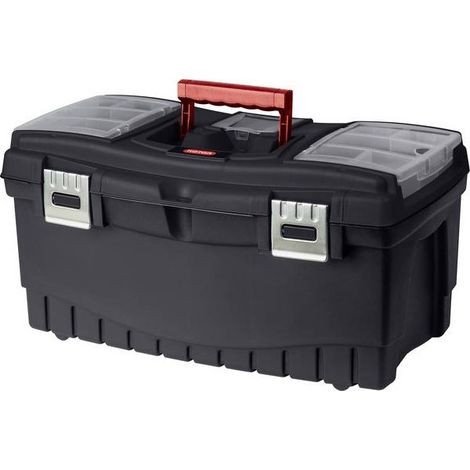 Keter Werkzeugbox aus Kunststoff 56x31x28 h, mit 2 integrierten Aufbewahrungsboxen und herausnehmbarem Tray