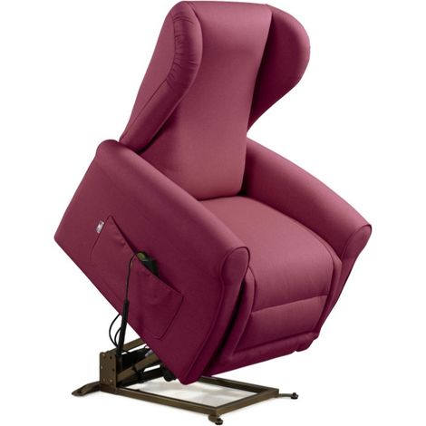 Poltrona Alzapersona Elettrica 2 Motori 90x100x90 cm Sofa in Microfibra Dispositivo Medico 1 Viola (1/4)