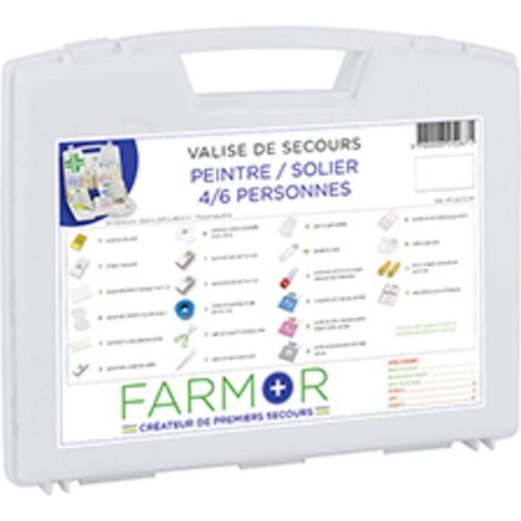 VALISE DE SECOURS FARMOR PEINTRE 2/4 PERSONNES-PEI2670PP