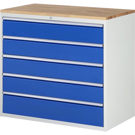 Rau Schubladenschrank Buche-Top und 5 x Schubl.-XXL 4x180 1x210mm (1/5)