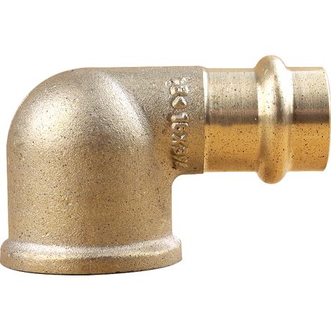Coude 90° Femelle Femelle laiton à sertir et visser Ø16 x 3/4" (20/27) (1/3)