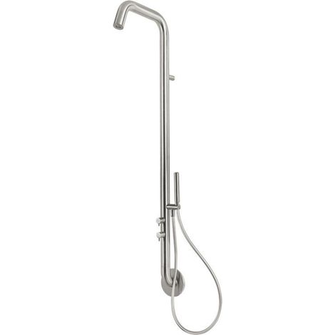 Colonne de douche murale en acier inoxydable AISI 316L avec mitigeur et douchette Idral M84DX-03000 Acier inoxydable (1/4)