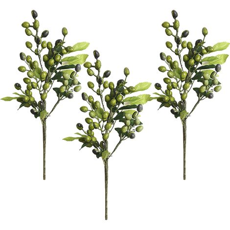 Brindille D'olivier Artificielle - 3 Pièces - 39 cm - Décoration Intérieure Maison Bureau Mariage (1/5)