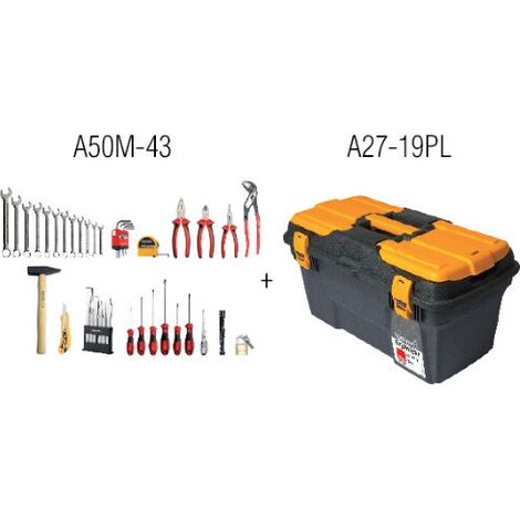 Caisse à outils complète CETAFORM qualité professionnelle 43 pièces (1/5)