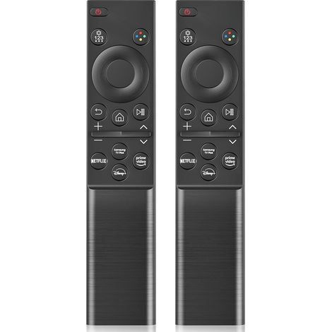 (2er-Pack) Universelle Plug & Play-Ersatzfernbedienung für Samsung-Fernseher, kompatibel mit allen Samsung-Modellen, einschließlich Crystal UHD, CU7000/DU7200, QLED, OLED, Neo QLED, Frame, Curved, LED