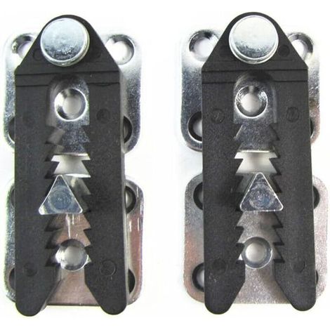 Lot de 2 raccords pour canapé avec Pinces Crocodile. Matériaux : Plastique et Fer. Connecteur de canapé sectionnel pour meubles (1/4)