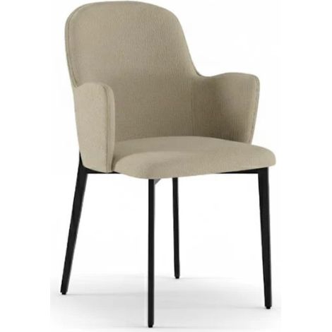 Flow, Set di 4 sedie in tessuto easy-clean Beige (53.5cm X 62.5cm H. 80cm)  Duzzle (1/5)