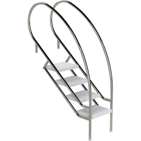 Eichenwald Pooltreppe Modell 08.2 Miami Swing Beckentiefe 1199mm Ausladung 1088mm 4 ABS-Stufen