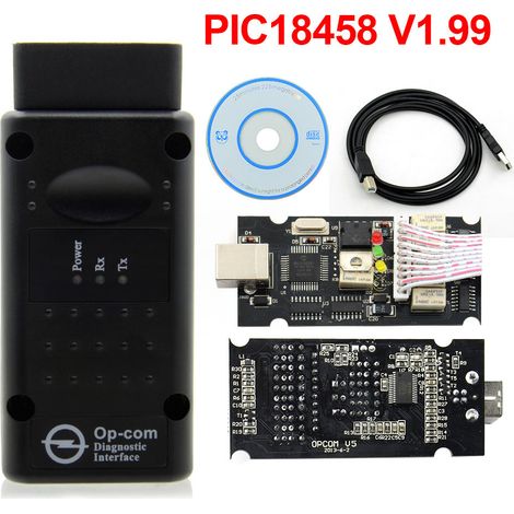 Système d'exploitation Opcom V1.99 1.99 PIC18F45K pour Opel 80 et puces FTDI (1/5)