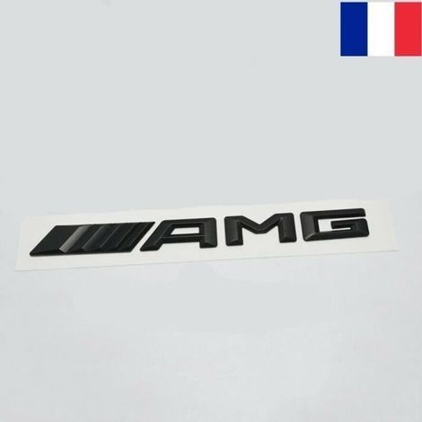 pair Sticker Bagde Mercedes AMG Noir 3D Emblème Logo Coffre
