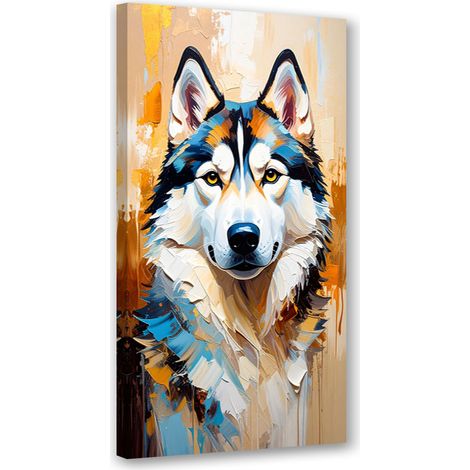 Tableau déco Chien husky sibérien Animal 40x80 (1/4)