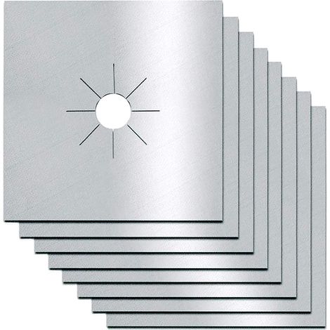 Couvre-brûleurs - PTFE - 0,2 mm - Pour Cuisinière À Gaz - Résistant À -40 °C À 230 °C - Lavable Au Lave-Vaisselle - Lot De 8 (1/5)
