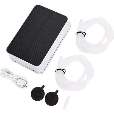 Oxygénateur étanche -Solaire étanche oxygénateur aérateur Pompe à Air oxygène pour Piscine extérieure étang d'urgence (1/5)