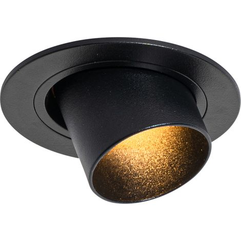 QAZQA Faretto da incasso installa - Moderno - Alluminio - Nero - Tondo Max. 1 x Watt